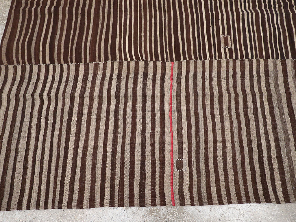 Vintage Persian Flatweave Kilim Accent Rug, No.30150 - Staging