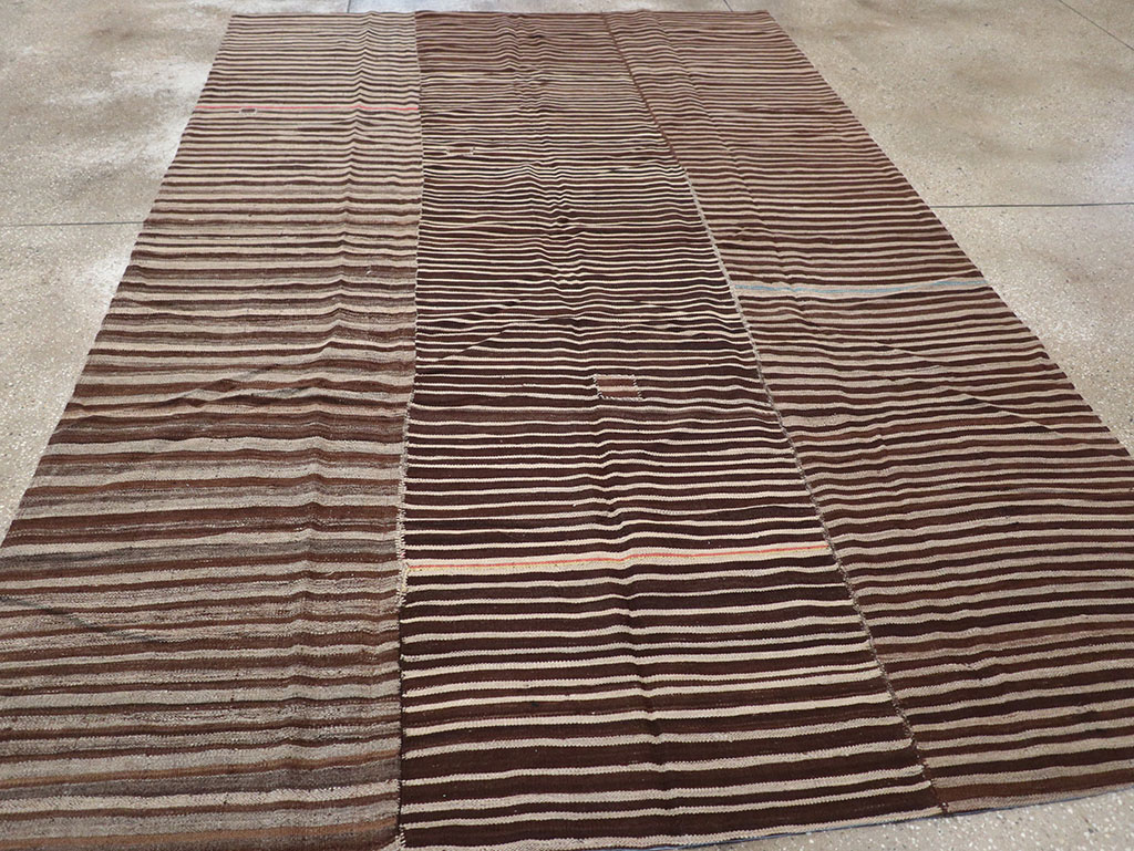 Vintage Persian Flatweave Kilim Accent Rug, No.30150 - Staging