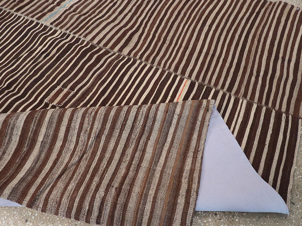 Vintage Persian Flatweave Kilim Accent Rug, No.30150 - Staging