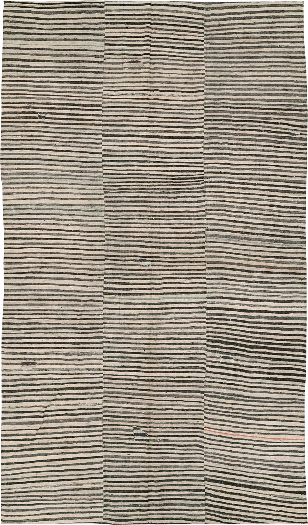 Vintage Persian Flatweave Kilim Room Size Carpet, No.30153 - Staging