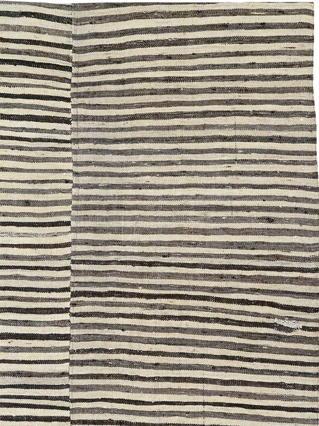 Vintage Persian Flatweave Kilim Room Size Carpet, No.30153 - Staging