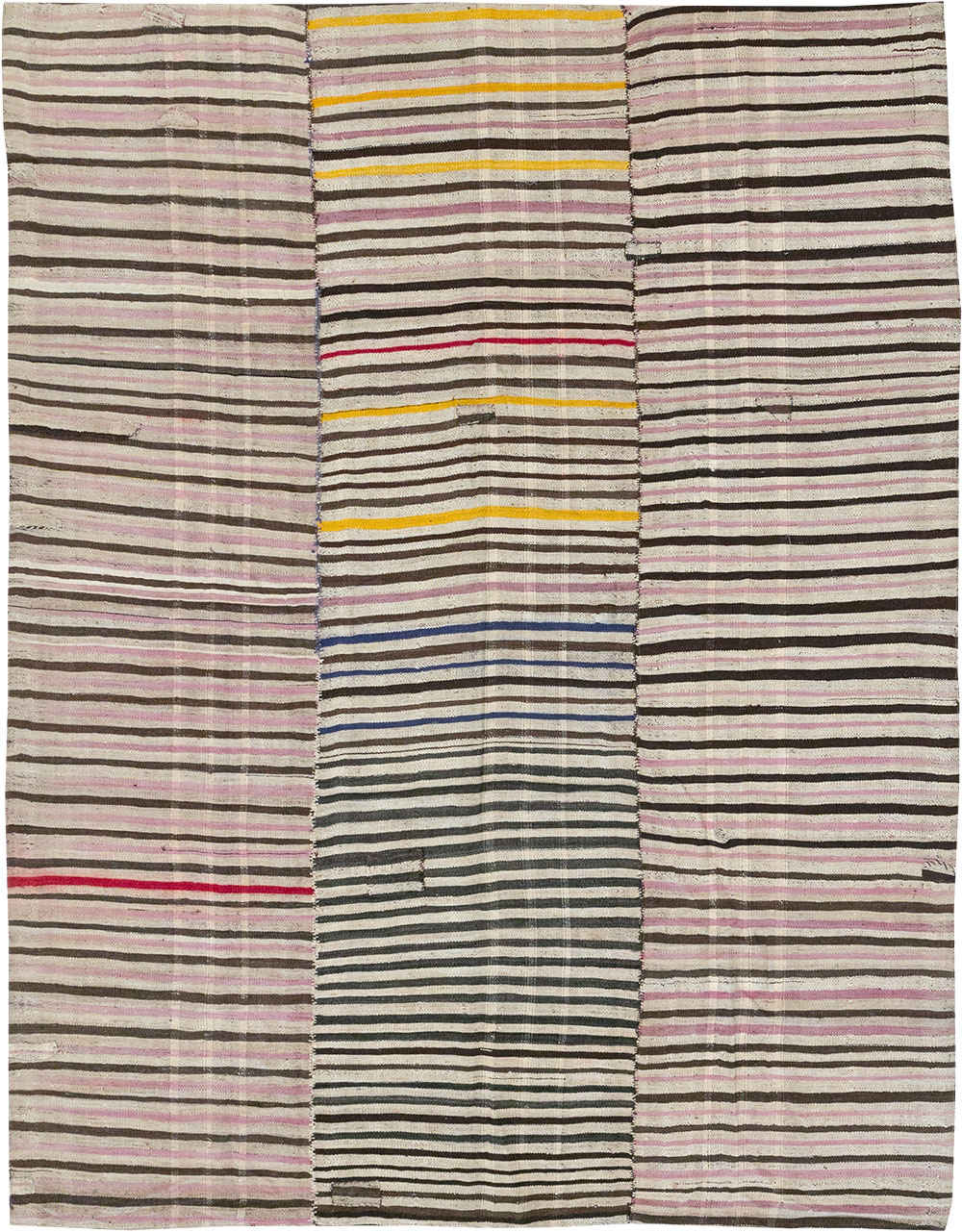 Vintage Persian Flatweave Kilim Accent Carpet, No.30154 - Staging