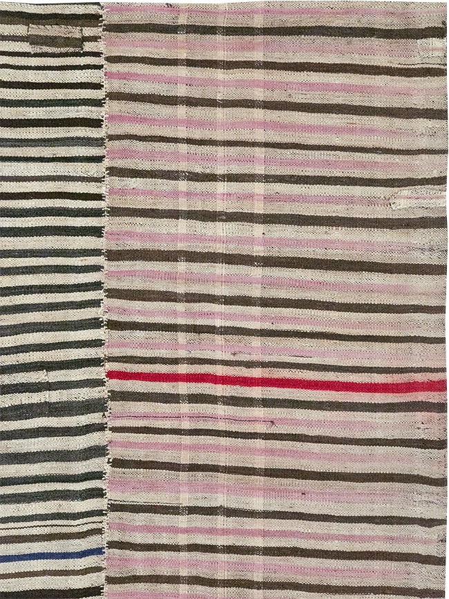 Vintage Persian Flatweave Kilim Accent Carpet, No.30154 - Staging