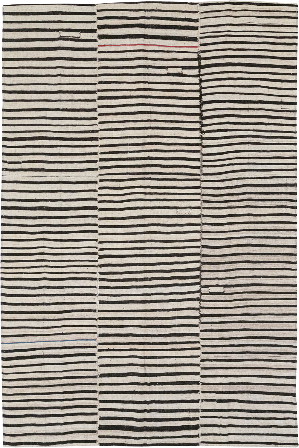 Vintage Persian Flatweave Kilim Accent Rug, No.30157 - Staging