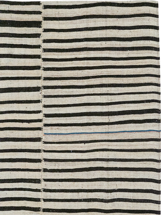 Vintage Persian Flatweave Kilim Accent Rug, No.30157 - Staging