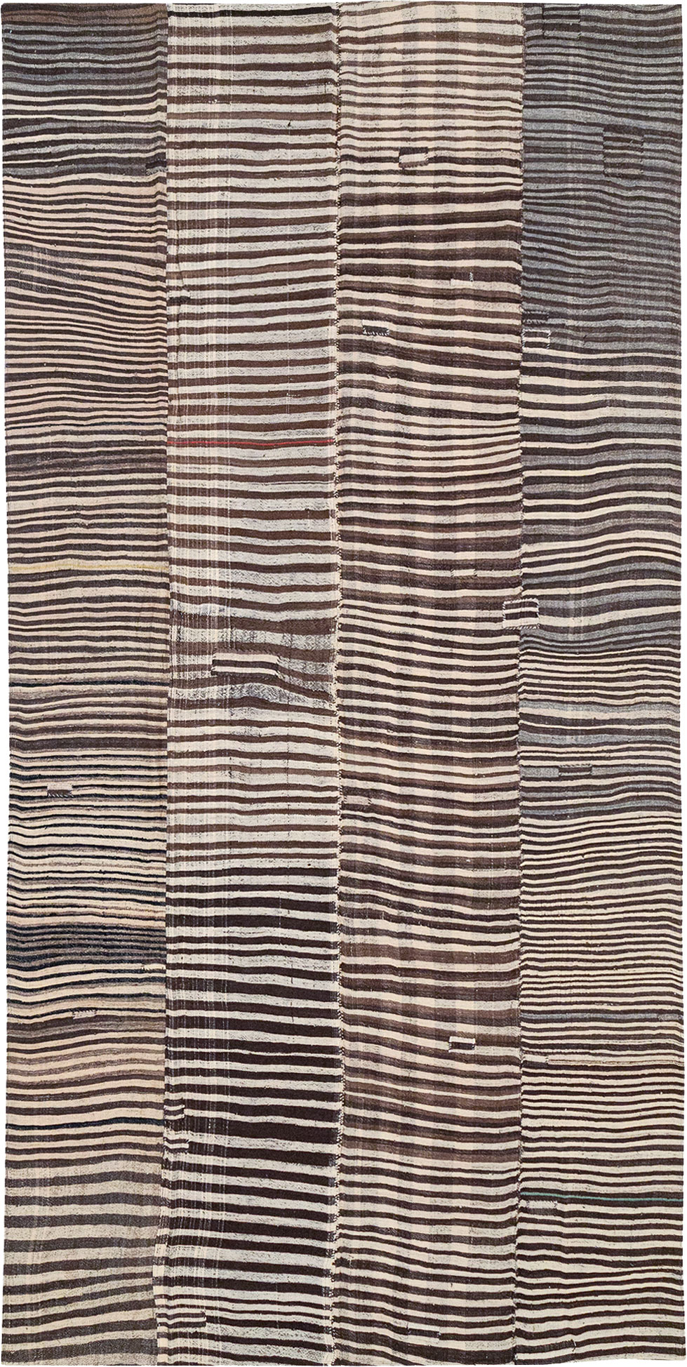 Vintage Persian Flatweave Kilim Room Size Carpet, No.30161 - Staging