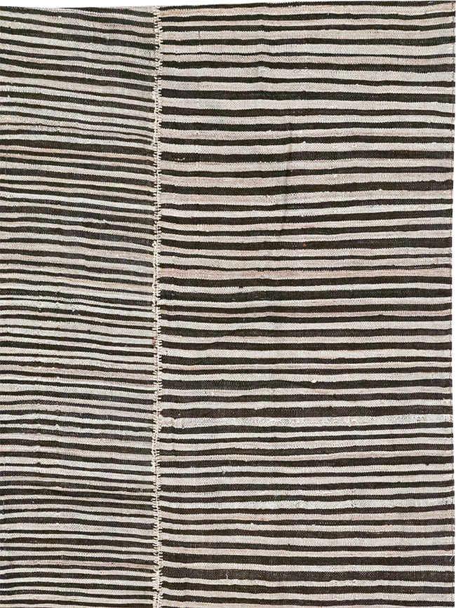 Vintage Persian Flatweave Kilim Accent Carpet, No.30162 - Staging