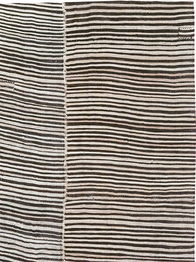 Vintage Persian Flatweave Kilim Accent Carpet, No.30162 - Staging