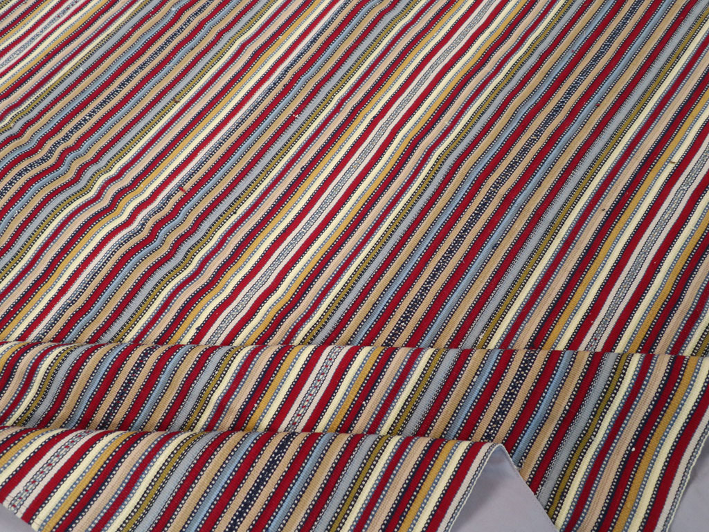 Vintage Turkish Flatweave Kilim Small Room Size Carpet, No.30164 - Staging