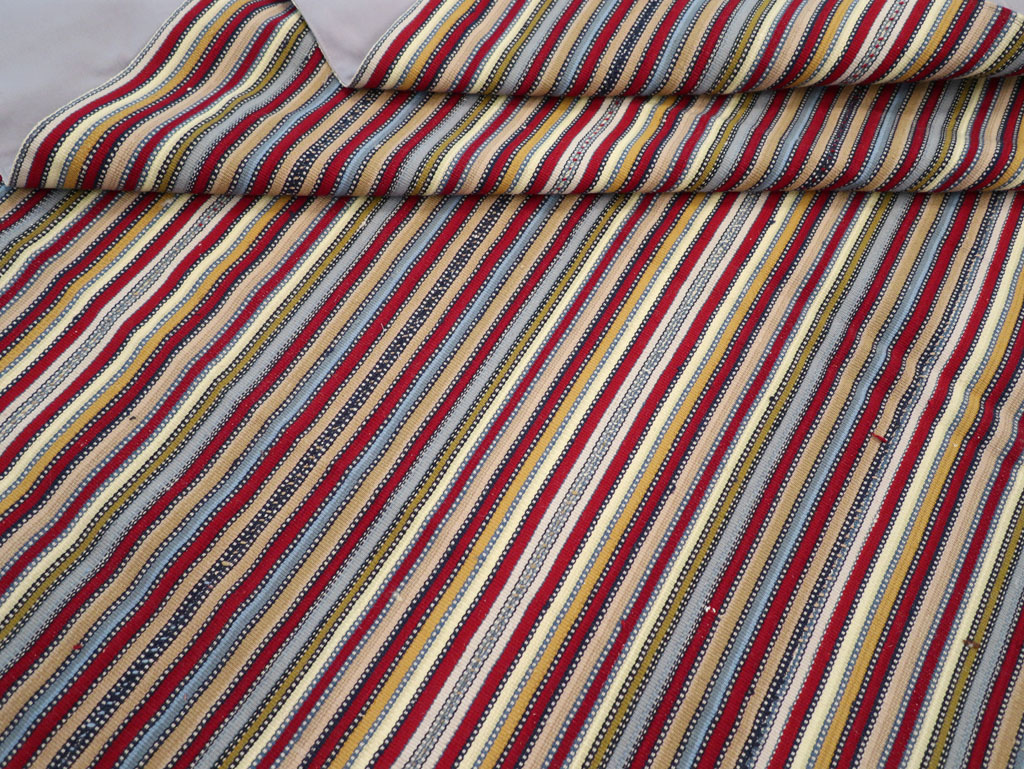 Vintage Turkish Flatweave Kilim Small Room Size Carpet, No.30164 - Staging