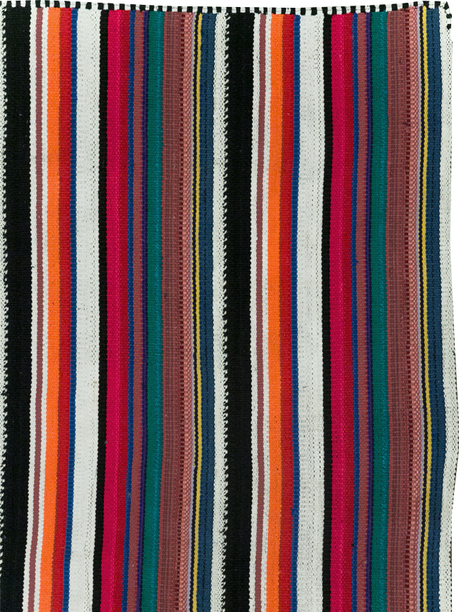 Vintage Turkish Flatweave Kilim Accent Rug, No.30165 - Staging