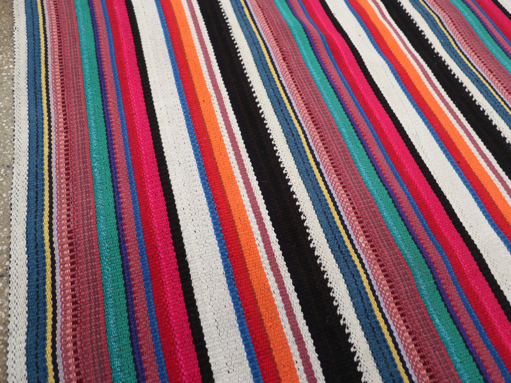 Vintage Turkish Flatweave Kilim Accent Rug, No.30165 - Staging