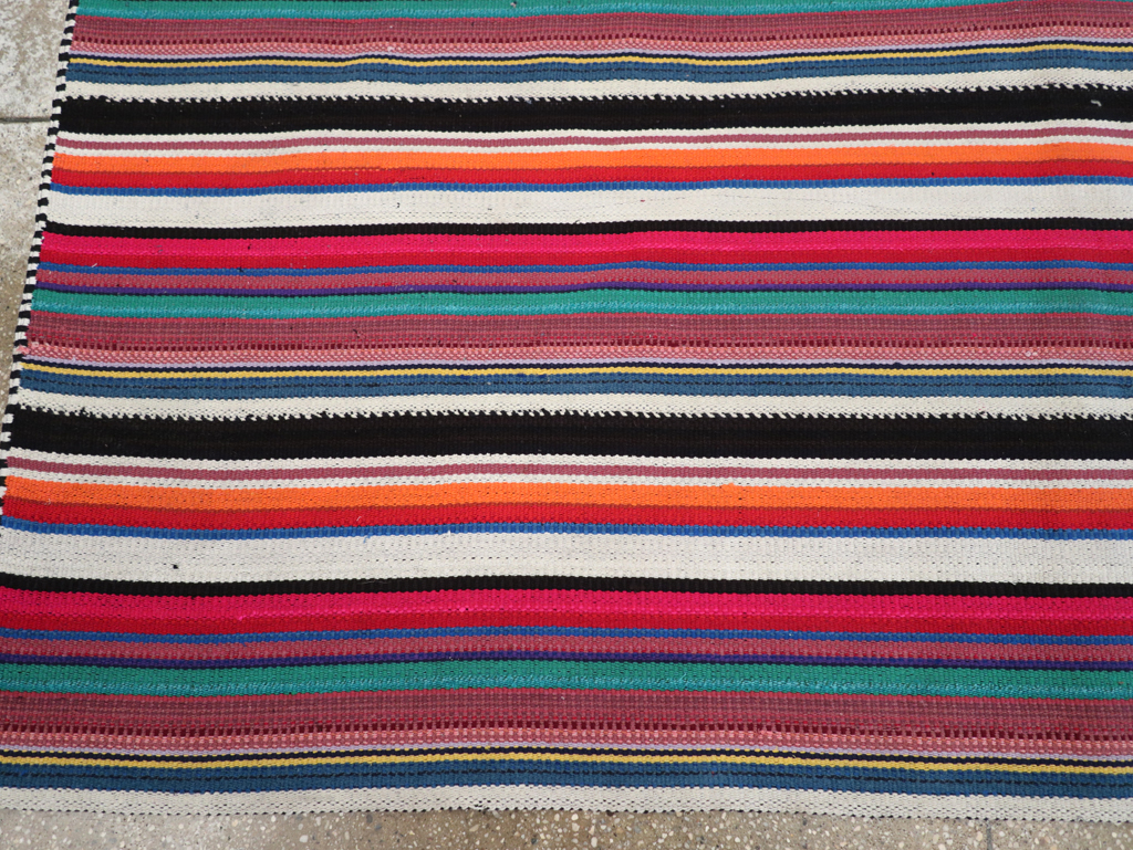 Vintage Turkish Flatweave Kilim Accent Rug, No.30165 - Staging