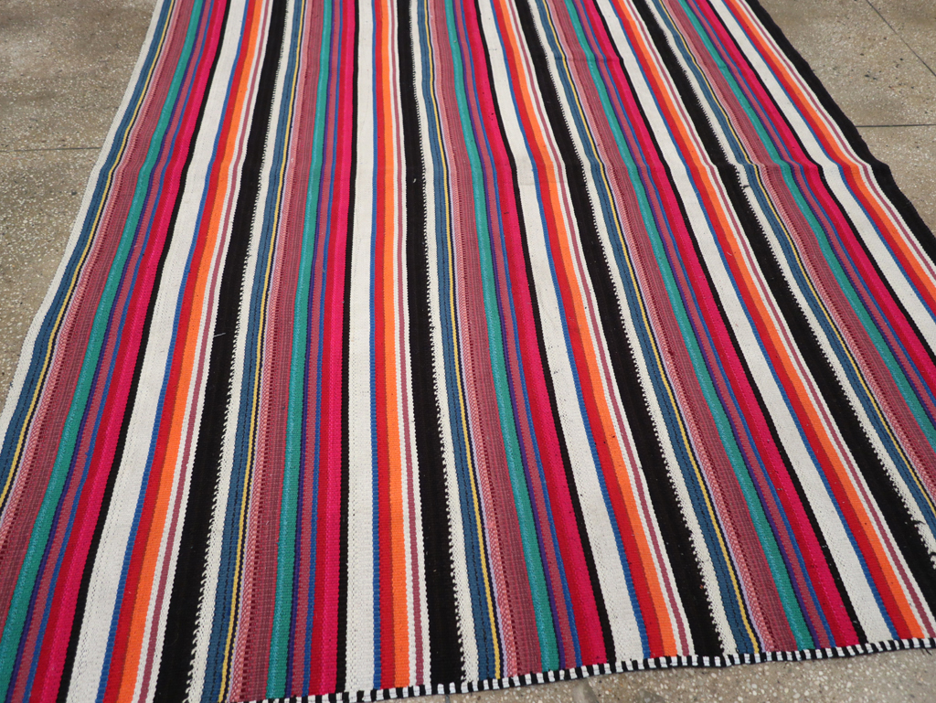 Vintage Turkish Flatweave Kilim Accent Rug, No.30165 - Staging