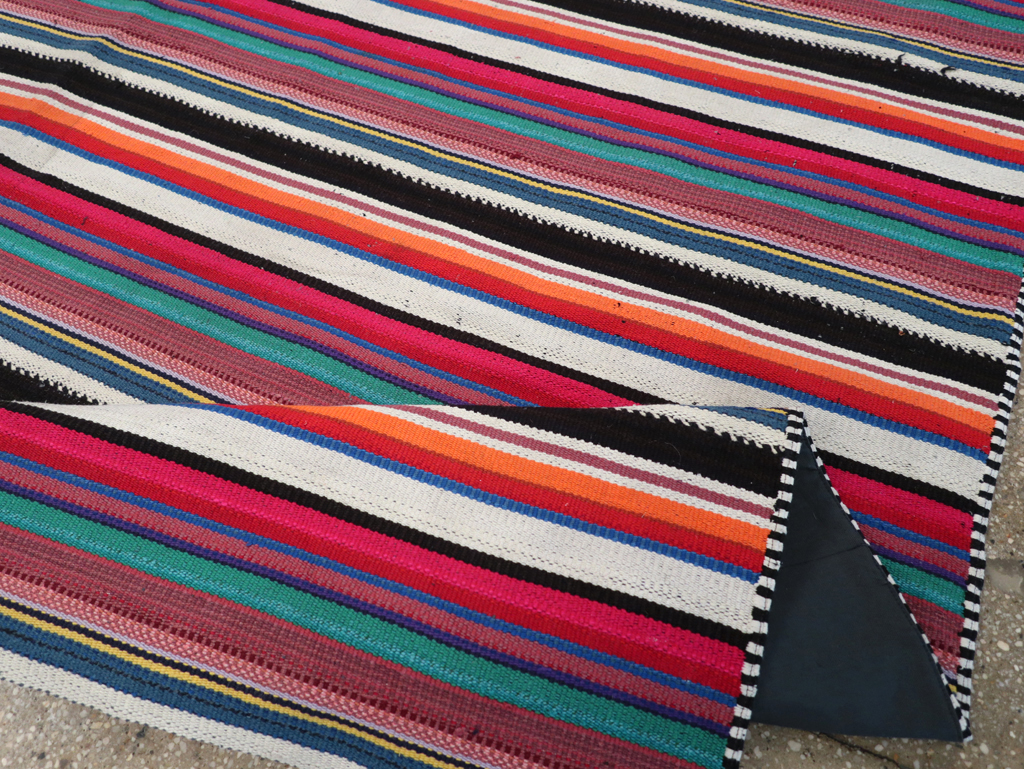 Vintage Turkish Flatweave Kilim Accent Rug, No.30165 - Staging