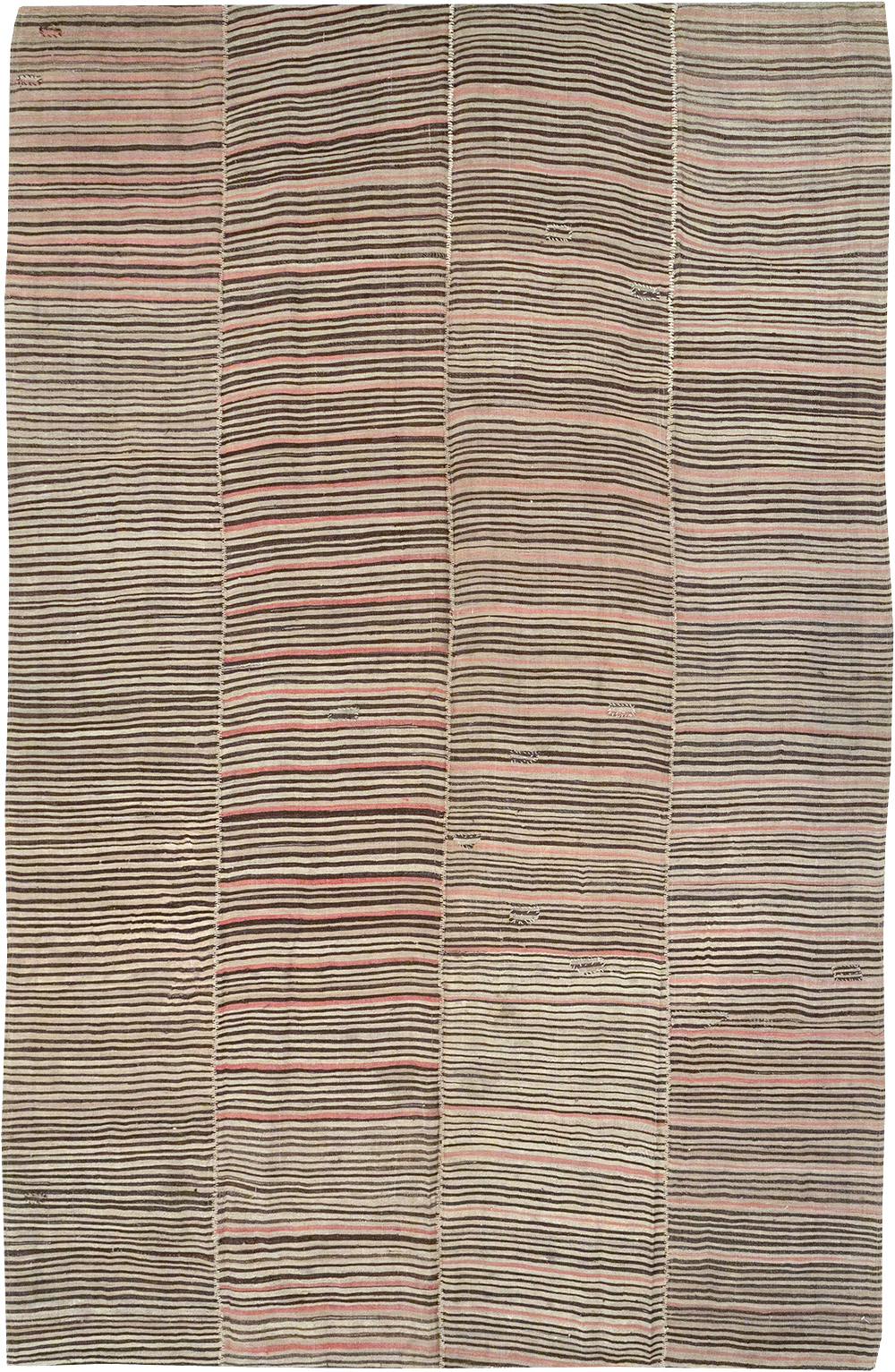 Vintage Persian Flatweave Kilim Room Size Carpet, No.30171 - Staging