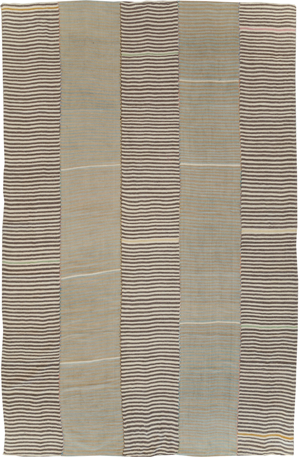 Modern Turkish Flatweave Kilim Room Size Carpet, No.30172 - Staging