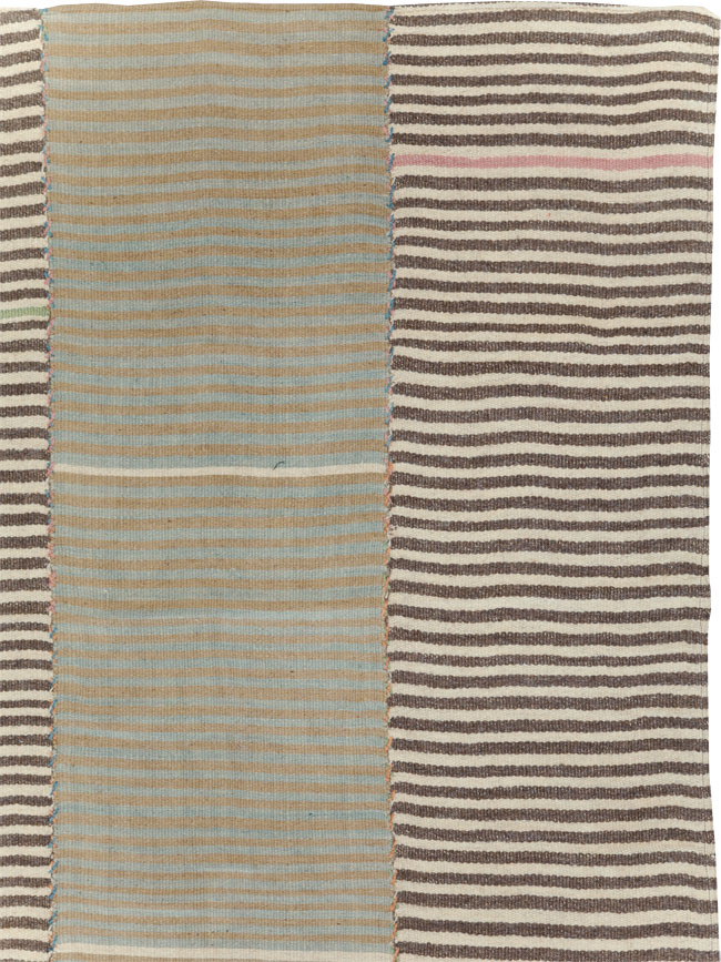 Modern Turkish Flatweave Kilim Room Size Carpet, No.30172 - Staging