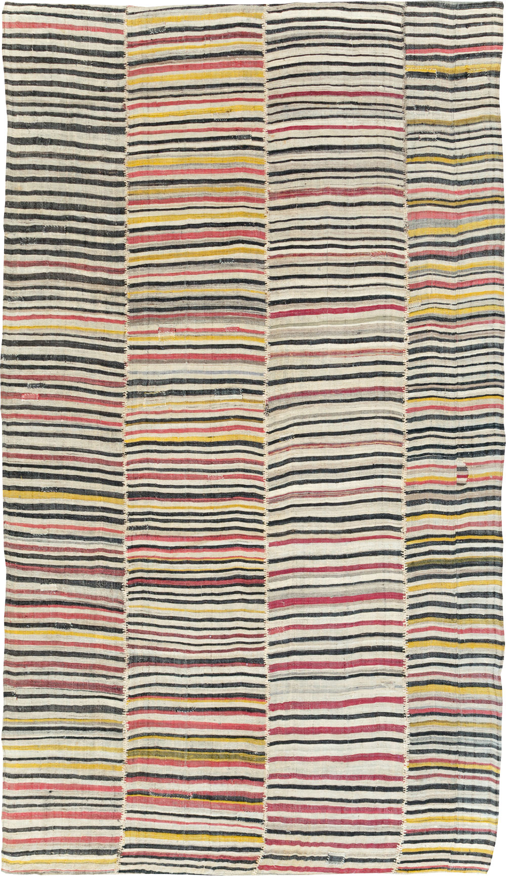 Vintage Persian Flatweave Kilim Accent Rug, No.30174 - Staging