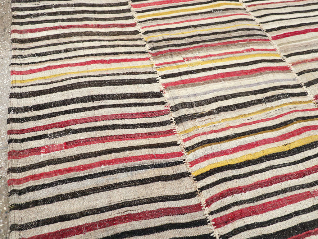 Vintage Persian Flatweave Kilim Accent Rug, No.30174 - Staging