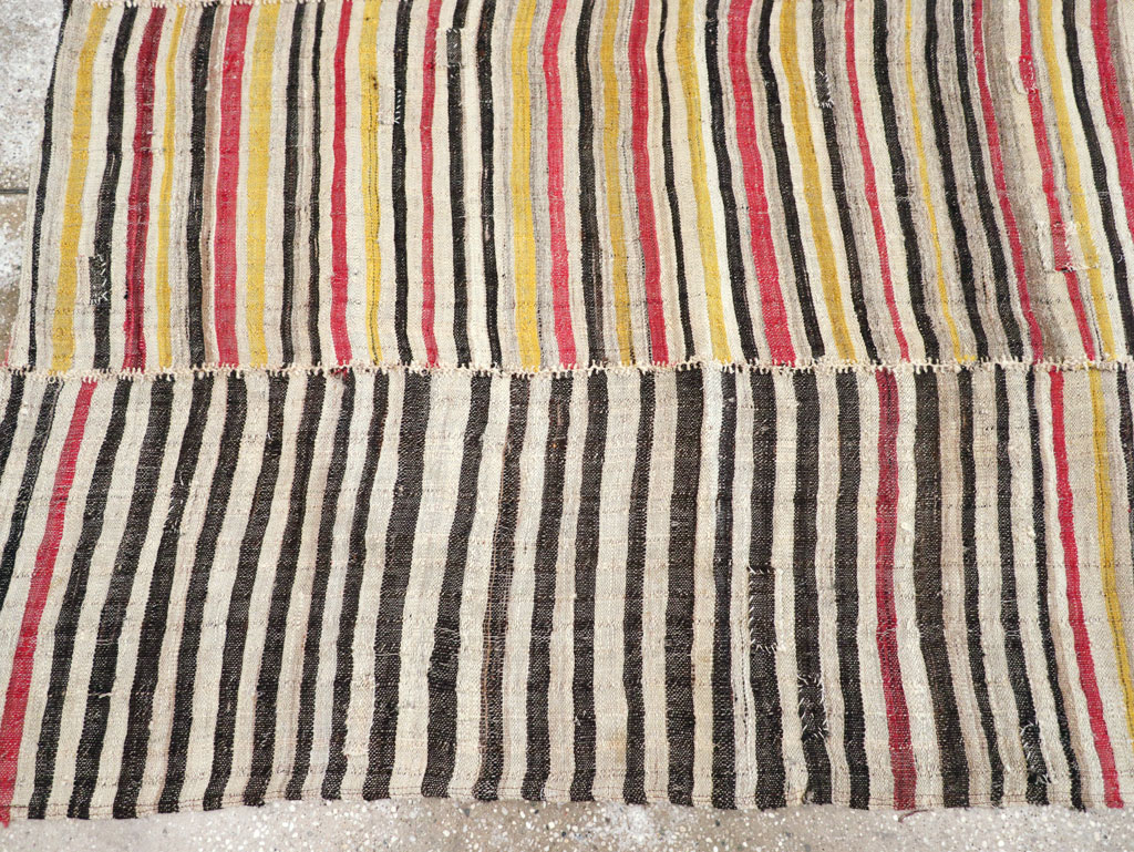 Vintage Persian Flatweave Kilim Accent Rug, No.30174 - Staging