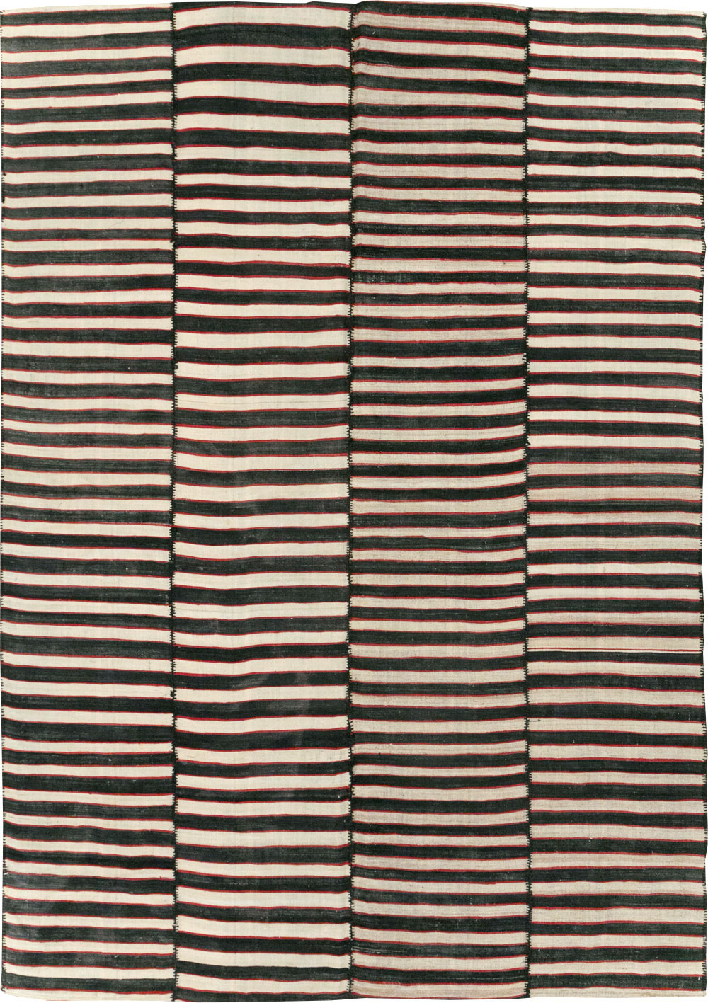 Vintage Persian Flatweave Kilim Accent Carpet, No.30176 - Staging