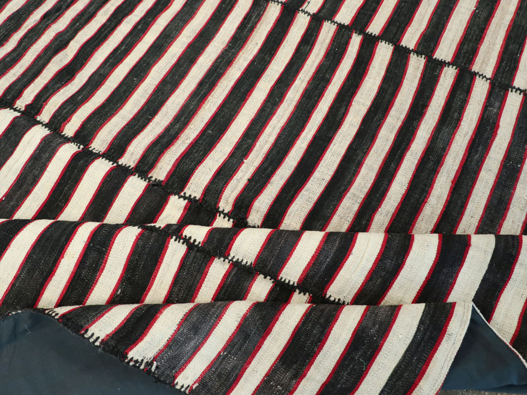 Vintage Persian Flatweave Kilim Accent Carpet, No.30176 - Staging