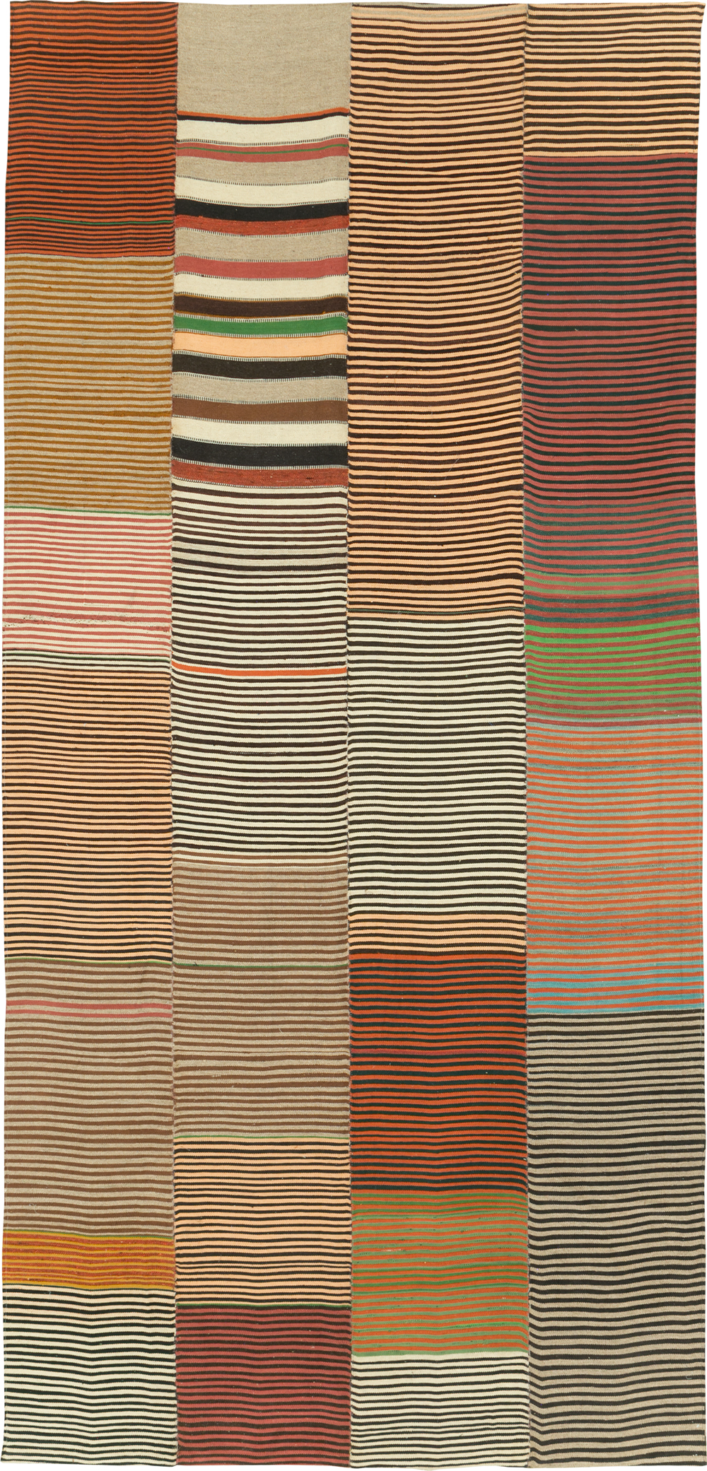 Vintage Persian Mazandaran Kilim Gallery Carpet, No.30177 - Staging