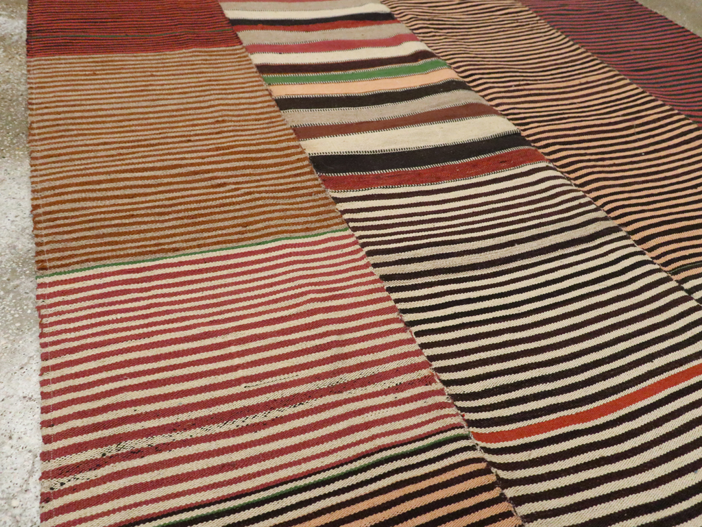 Vintage Persian Mazandaran Kilim Gallery Carpet, No.30177 - Staging