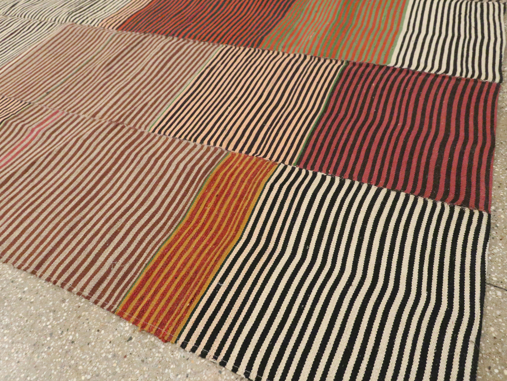 Vintage Persian Mazandaran Kilim Gallery Carpet, No.30177 - Staging