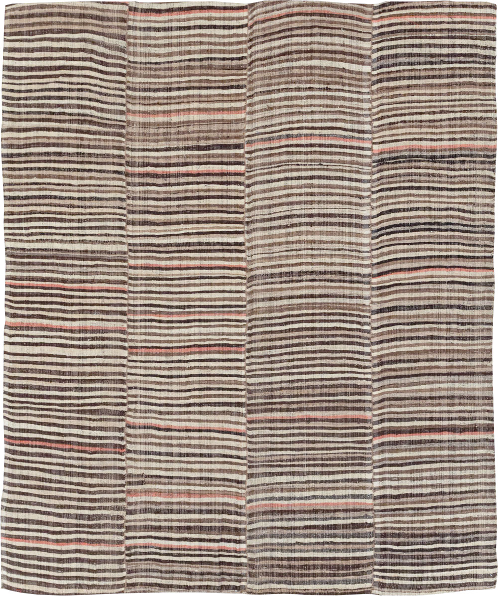 Vintage Persian Mazandaran Kilim Accent Carpet, No.30178 - Staging