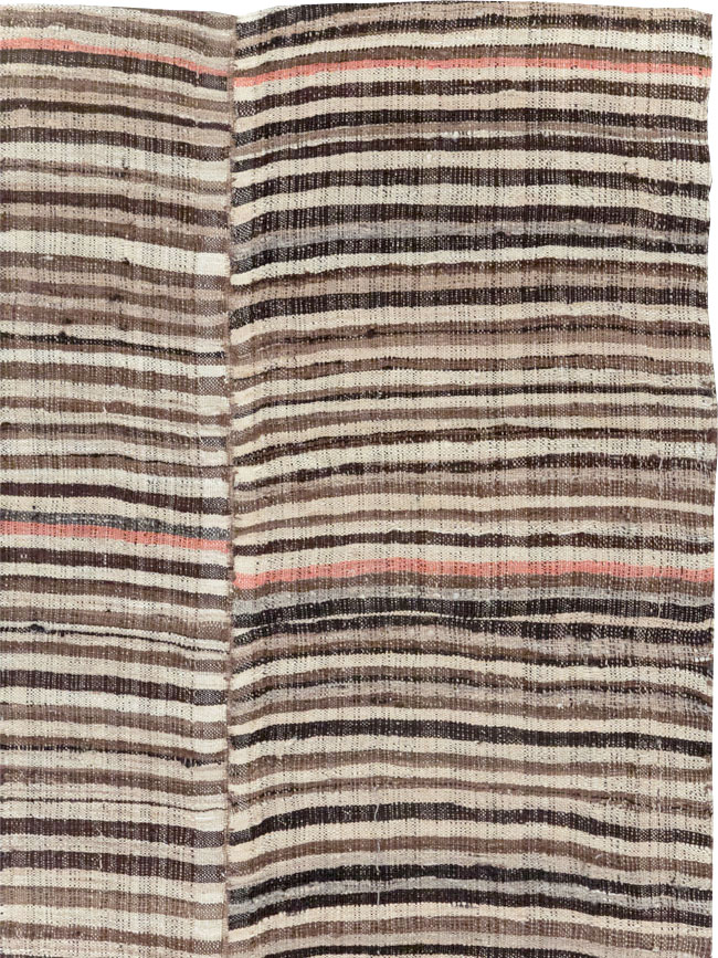 Vintage Persian Mazandaran Kilim Accent Carpet, No.30178 - Staging