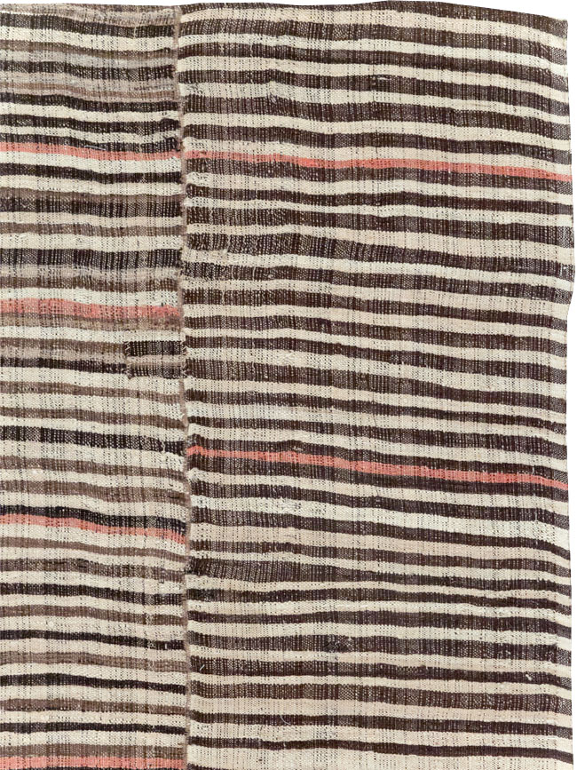 Vintage Persian Mazandaran Kilim Accent Carpet, No.30178 - Staging