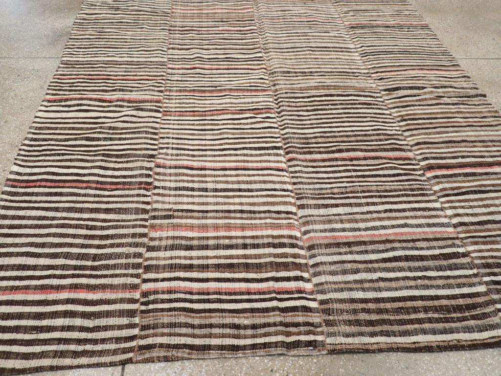 Vintage Persian Mazandaran Kilim Accent Carpet, No.30178 - Staging
