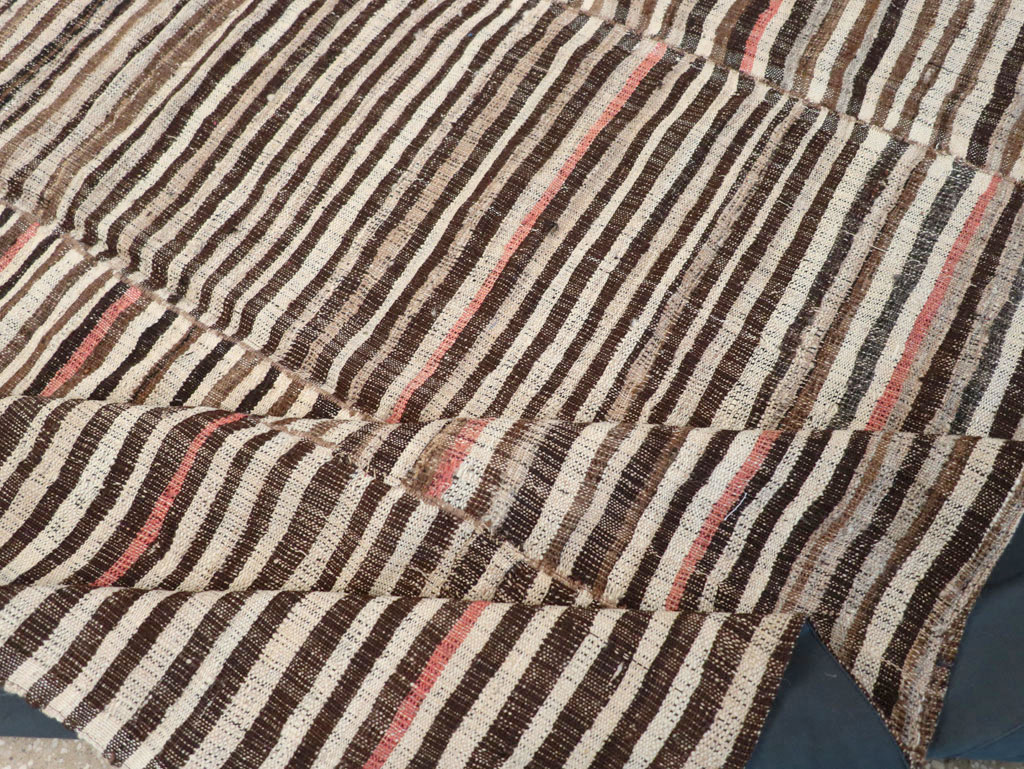 Vintage Persian Mazandaran Kilim Accent Carpet, No.30178 - Staging