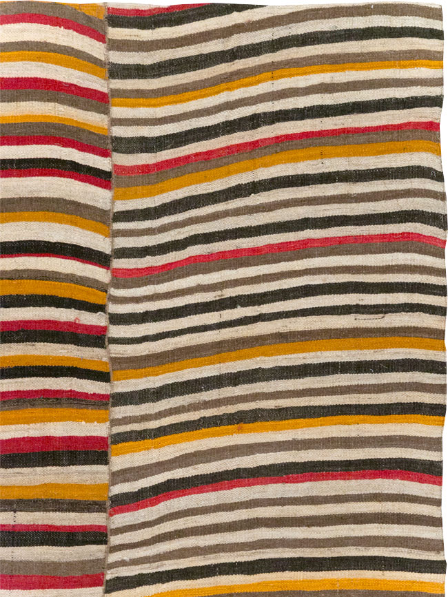 Vintage Persian Flatweave Kilim Accent Carpet, No.30179 - Staging