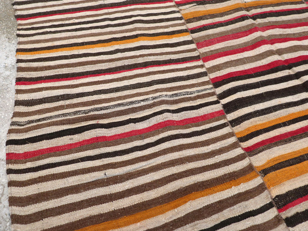 Vintage Persian Flatweave Kilim Accent Carpet, No.30179 - Staging