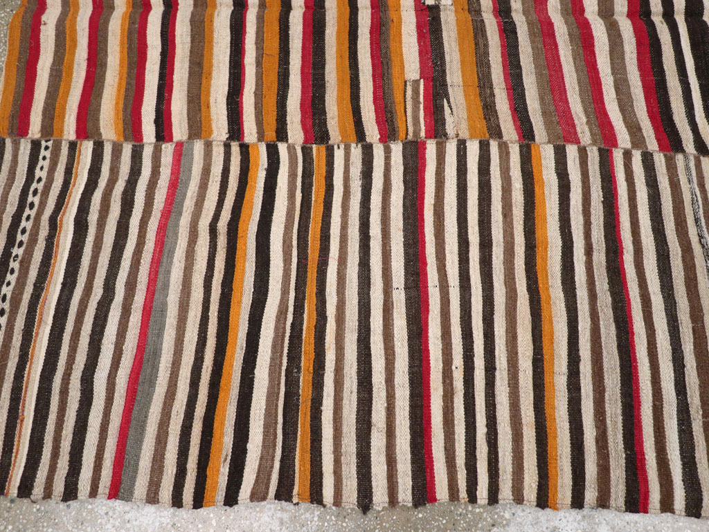 Vintage Persian Flatweave Kilim Accent Carpet, No.30179 - Staging