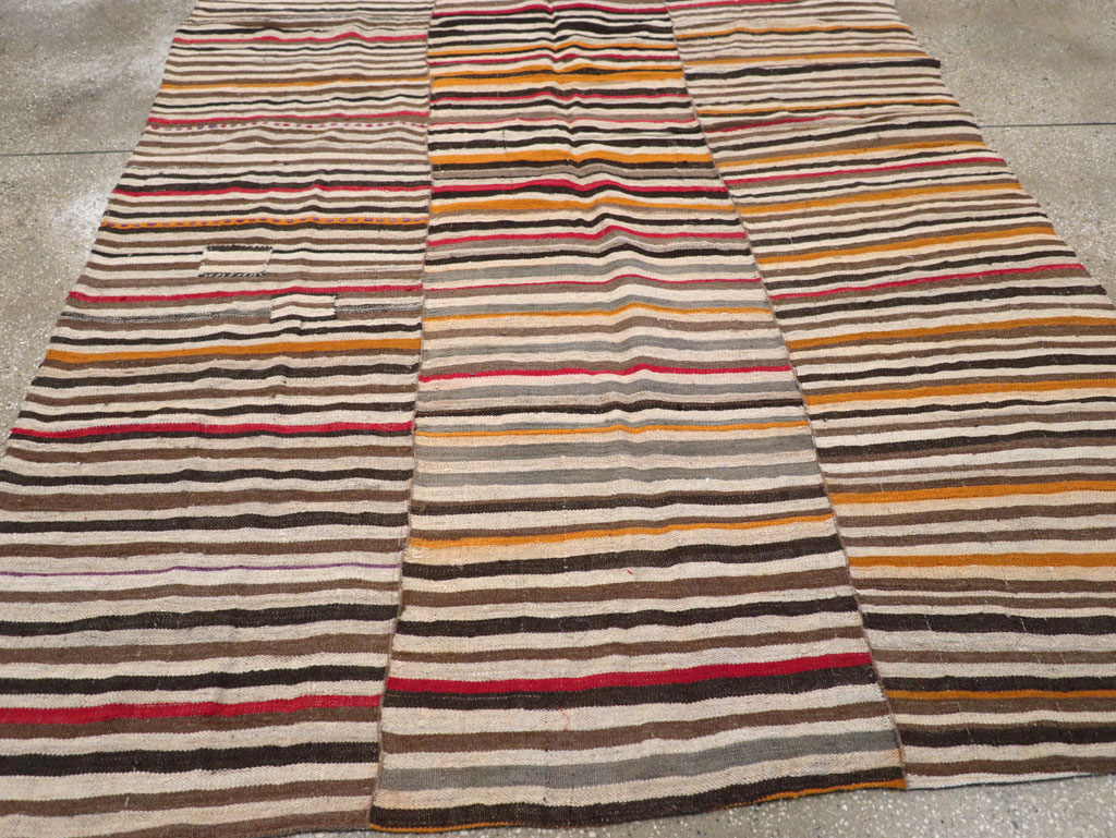 Vintage Persian Flatweave Kilim Accent Carpet, No.30179 - Staging