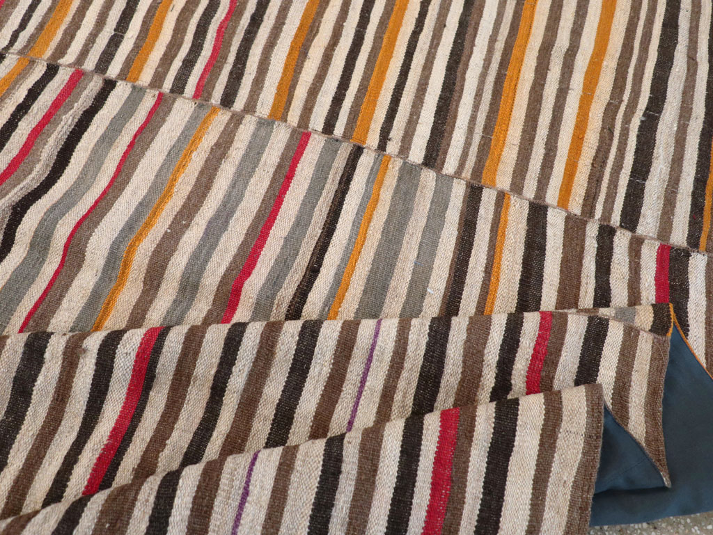 Vintage Persian Flatweave Kilim Accent Carpet, No.30179 - Staging