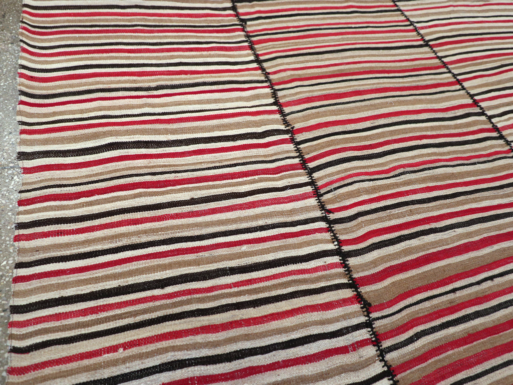 Vintage Mid-Century Persian Flatweave, No.30180 - Staging