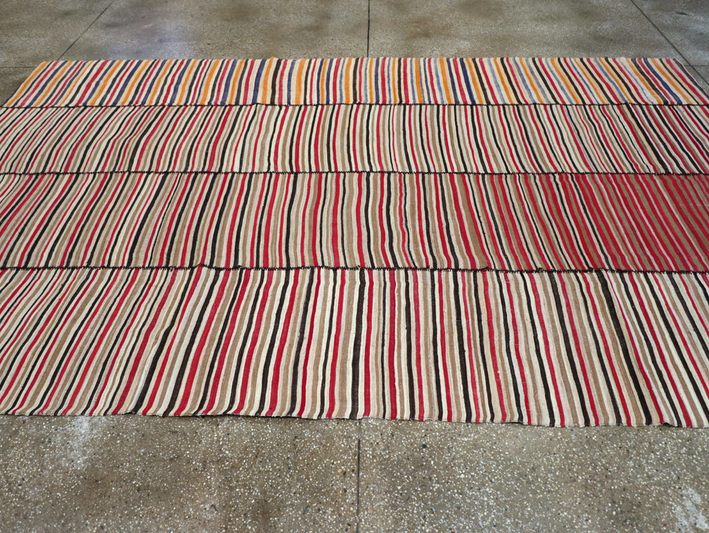 Vintage Mid-Century Persian Flatweave, No.30180 - Staging