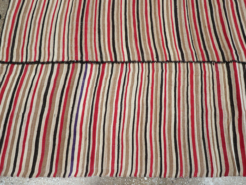 Vintage Mid-Century Persian Flatweave, No.30180 - Staging