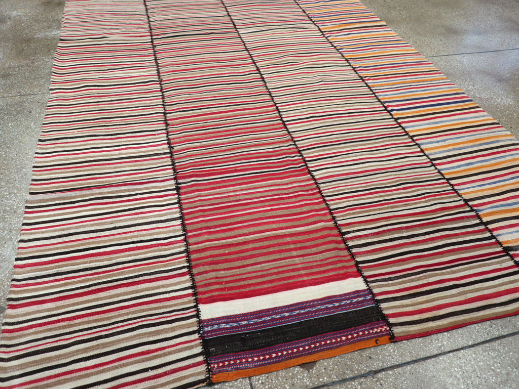 Vintage Mid-Century Persian Flatweave, No.30180 - Staging