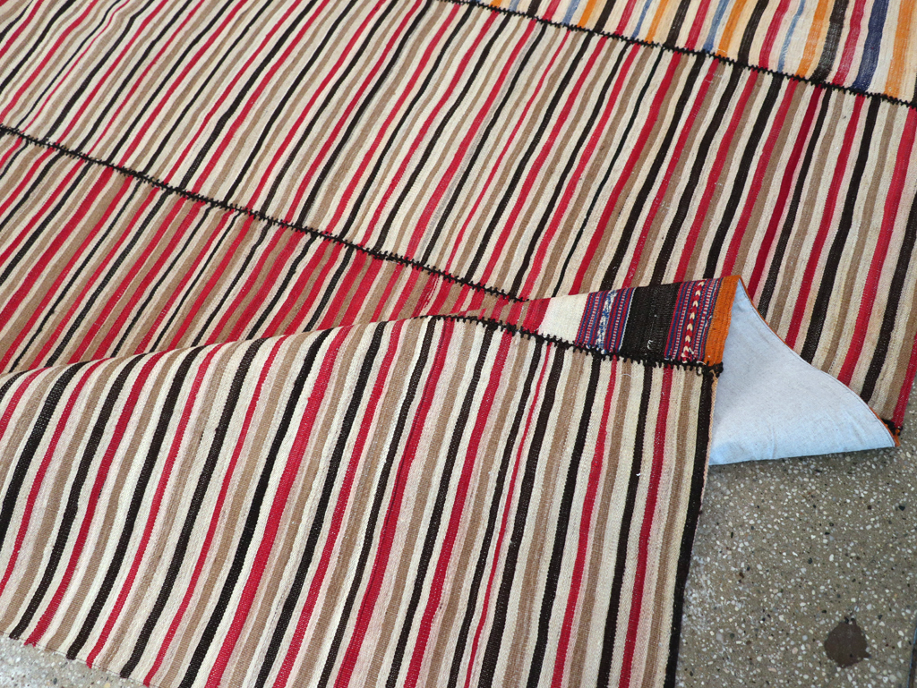 Vintage Mid-Century Persian Flatweave, No.30180 - Staging