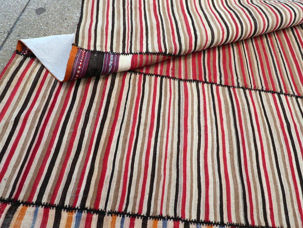 Vintage Mid-Century Persian Flatweave, No.30180 - Staging