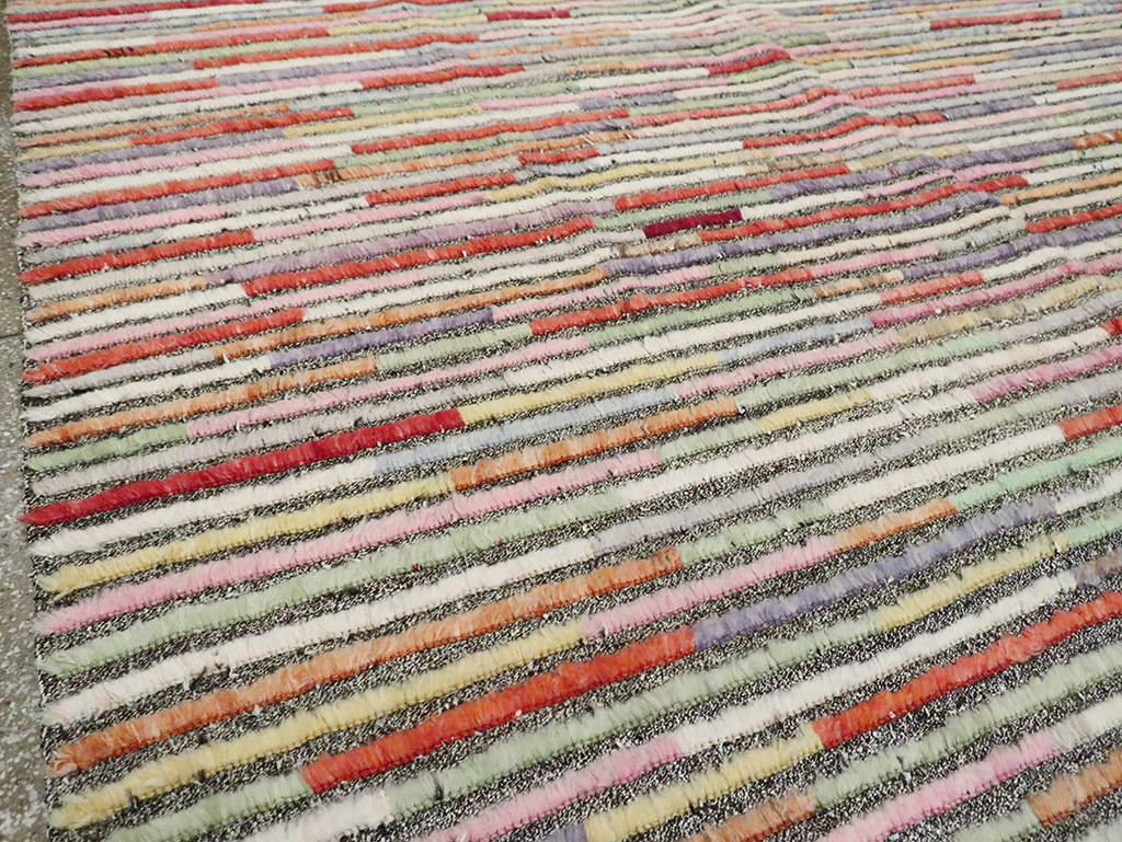 Colorful Contemporary Turkish Room Size Carpet, No.30185 - Staging