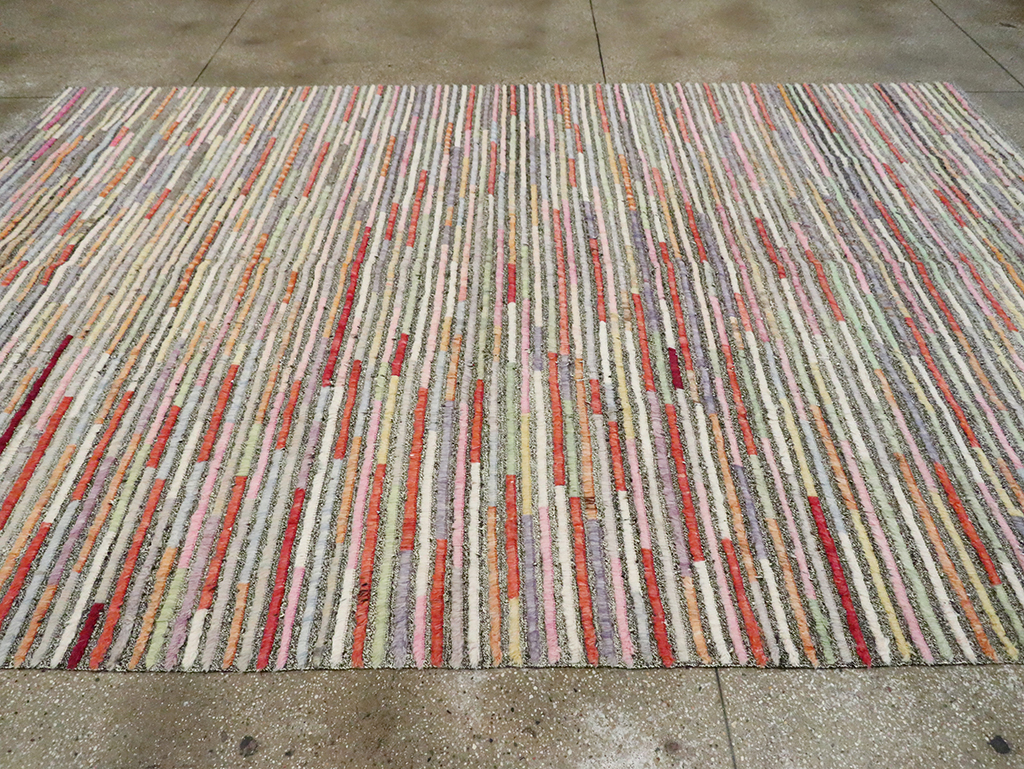 Colorful Contemporary Turkish Room Size Carpet, No.30185 - Staging