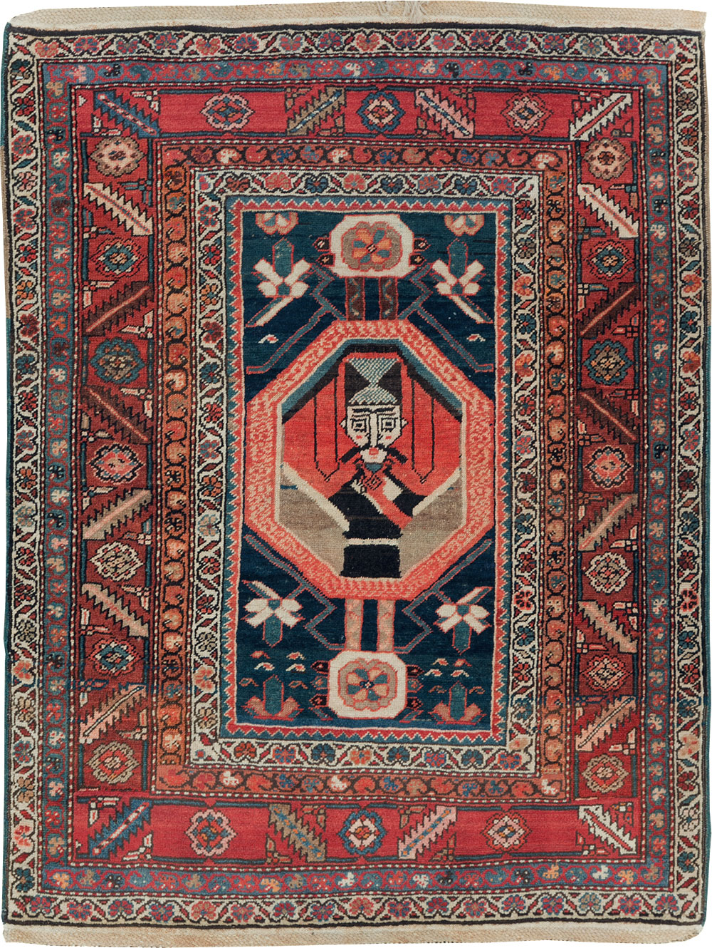 Antique Persian Bakshaish Rug, No.30189 - Staging