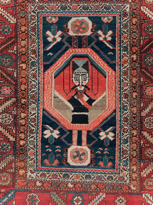 Antique Persian Bakshaish Rug, No.30189 - Staging